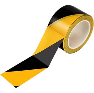 PVC Warning Tape 33 Meters Zebra Line Black Yellow Diagonal Stripe Waterproof Wear-Resistant Strong Adhesive Floor Warning Label