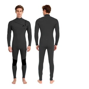 4/3mm Yamamoto Neoprene Wetsuit Waterproof Chest Zip Surfing Diving Suit Super Stretch Fleece Lined Wetsuit