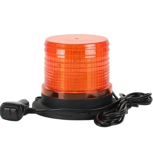 LED Magnet Rotating Flashing Beacon Light Emergency Warning Light 12-24V Forklift School Bus Ambulance Traffic Signal Light