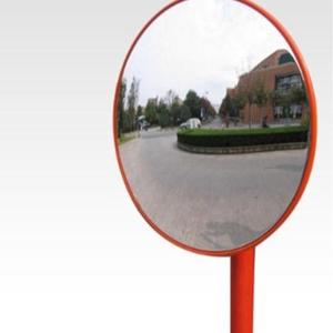 Indoor Convex Mirror PC Material 60CM Orange & Transparent for Traffic Safety