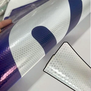 Diamond shaped reflective film material flexible reflective logo diamond grade sticker heat transfer honeycomb vinyl