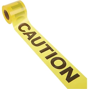 Bulk Items Custom Reflective Hazard Underground Electric Cable Detectable Pe Warning Caution Yellow Roll Tape