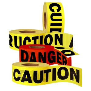 Red Hazard Warning Tape Non-Adhesive PE 3 in Width 4 Mil Thickness Barricade Tape Danger Caution Sign Huaan T019 100-500m