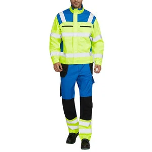 Wholesale High Quality Hi Visibility Protective Workwear Uniform Industrial Multi-Function Soft Comfortable Long Sleeve Quick