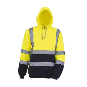 High Quality Wholesale Cheap Price Reflective Safety High Visibility Hoodie Long Sleeve Workers Surveyors Led Reflective Hoodie