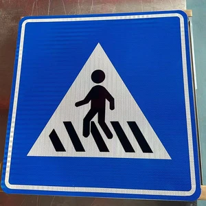 Custom Reflective Aluminum Rectangular Traffic Sign Board Road Safety Warning High Visibility UV Print OEM Bulk