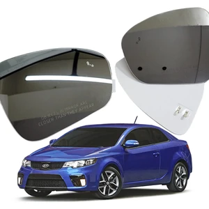Premium Bolab Wide Angle Convex Silver Side Mirror New Forte Koup 2010-2013 OEM Replacement Anti-Scratch Heated Glass Anti-Glare
