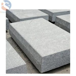 Wholesale Dark Grey Granite G654 Curb Stone Price, Driveway Flamed Kerbstone