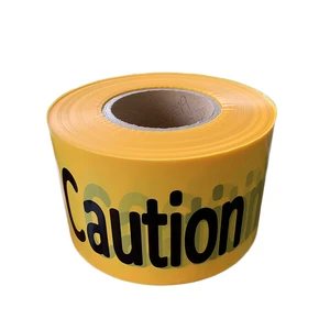 Yellow Color Customized Word Safety PE Traffic Warning Tape