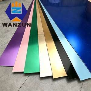 High Quality Colorful Acrylic Mirror Sheets Gold Silver Flexible PMMA Perspex Plastic Mirror Panel For Laser Cutting