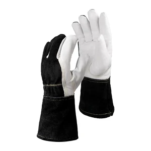 Heat Resistant Premium Quality Goatskin Leather TIG Welding Gloves Light Weight Natural Crust Keystone Thumb Welder Gloves
