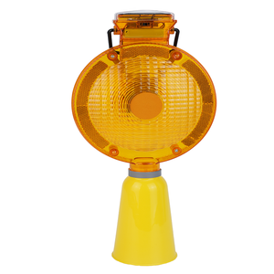 High Visibility Solar Powered Road Safety Yellow Lamp Traffic Light with PP Material Flashing Warning System
