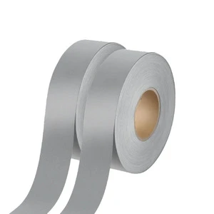 Guangan Silver Fiber Reflective Fabric Single Double-sided High-brightness Strips Tape Clothing Binding Accessories Material