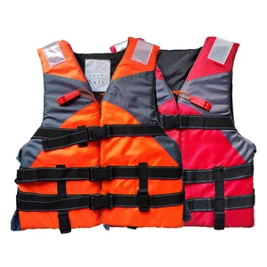 Adult High Buoyancy Waterproof Oxford Fabric Life Jackets EPE Foam Lightweight Adjustable Reflective Life Saving For Fishing