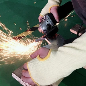10 Gauge Kevlar Cut and Heat Resistant Sleeves.High Mechanical and Heat Resistance Safety Aramid Fiber Sleeves