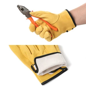 Wear-Resistant and Heat-Insulating Argon Arc Welding Gloves Sheepskin Labor Protection for Welding