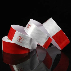 Factory Wholesale Waterproof Adhesive Red and White Trucks Trailer Safety Reflective Tape