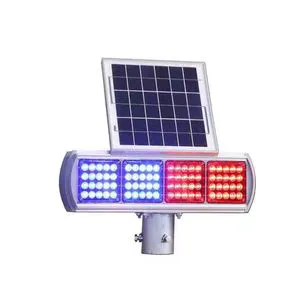 Solar-powered Traffic signal Lights Extra-large Four-group Flashing Lights Portable Traffic Road Warning Lights