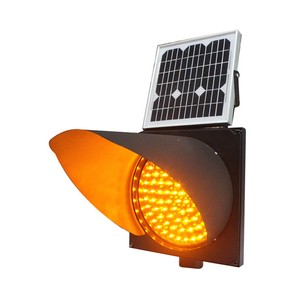 300mm Security Led Traffic Solar Powered Blinker Traffic signal Light Road Yellow Safety Sign signal Traffic Light