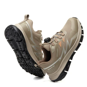 Labor Protection Shoes Anti-Smashing Anti-Piercing Steel Toe Microfiber Leather Mesh Construction Site Safety Comfortable