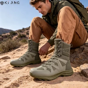 Factory Custom Tactical Boots High-Top Leather Ultra-Light Anti-Slip Hiking Climbing Waterproof Boots For Men