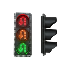 300mm PC Vehicle U-Turn Road Safety Signal Red Green Led Traffic Light