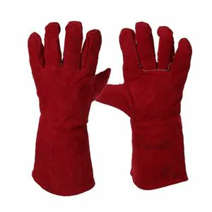 High Quality Gelenco ISO Certified Cow Split Grain Leather Tig Welding Gloves Comfortable Heavy Work Heat Fire Resistant Safety