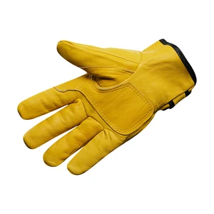 Soft Sheepskin High Temperature Resistant Flame Retardant Cowhide Welding Gloves Yellow Breathable Anti-Slip Customizable