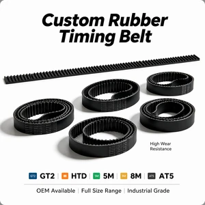 Custom Size Timing Belt HTD/GT2/XL Optional Rubber/Neoprene Material Industrial Equipment Anti-Stretch Transmission Belt