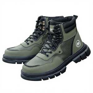 713 Men's Labor Protection Shoes with Steel Toe Caps Anti Smashing and Anti Piercing Men's Shoes Anti Splashing Safe Work Shoes