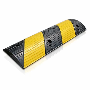 Rubber and Plastic Speed Bump with Polka Dot Twill Pattern