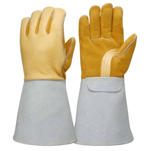 Top Grain Leather TIG/MIG Welding Gloves with Kevlar Liner Molten Metal Splash Protection Customizable Colors & Sizes