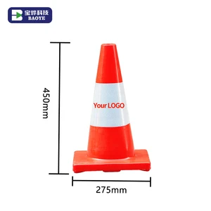 Baoye High Quality Flexible Reflective PVC Road Cones Orange Traffic Warning Products Made of Durable Plastic