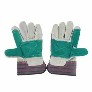 Cow Split Hand Protective Leather Gloves Welding Safety Work Gloves for Machinist Mechanic Tasks