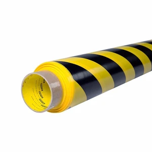Vinyl Adhesive Tape 5702 Yellow&Black Lane Underground Safety Warning Marking Tape for Identify Hazard Areas