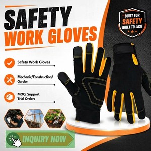 OEM Customized Breathable Soft Comfortable Full-Finger Industrial Construction Welding Work Safety Gloves For Labor Protection