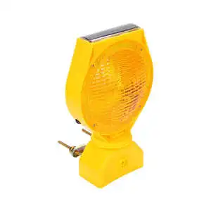 Factory Direct Solar Flashing LED Roadblock Traffic Signal Lights >500m Visibility IP65 Protection Yellow/Red Colors Roadsafe