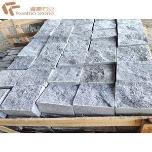 Padang Dark Grey G654 Granite Cobblestone Paver for Sale for Outdoor Paving Stone Projects