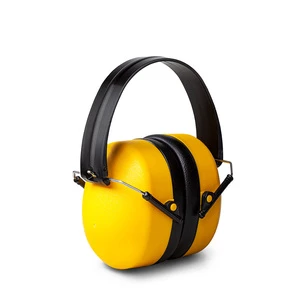 Tridente PD11103 CE/ANSI Certified Hearing Protection Safety Foldable Padded Ear Muffs with Pocket Size Yellow