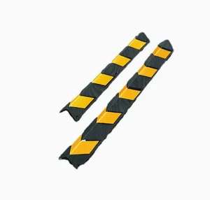 Plastic traffic safety products; rubber corner guards, wall guards, and protective panels for road safety