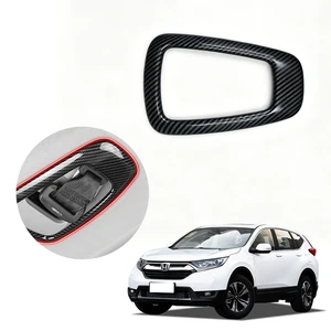 ABS Carbon Fiber Rear Seat Belt Decorative Frame Interior Trim Part for Honda CRV 2017 to 2022