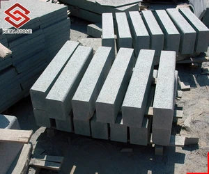 Cheap Custom Made Light Grey G603 Granite Curbstones Natural Chinese Sesame Gray Outdoor Flamed Surface Price for Road Border