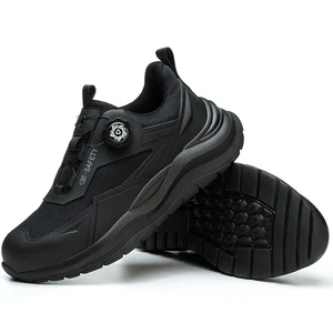 Men's Lightweight Summer Safety Shoes Anti-Impact Puncture-Resistant Breathable Woven Fabric Anti-Slip Odor-Free Work Shoes