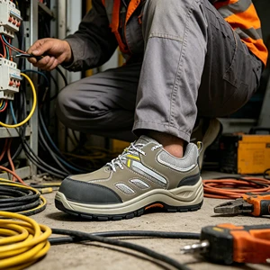 SOLID STONE Anti Static Safety Shoes, Dustproof Breathable, Full Protection Non Slip Footwear for Electronic Factory Workshop