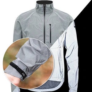 Highly Visibility Breathable Perforated Stretch Super Thin Spandex Silver Reflective Fabric for Outdoor Wear