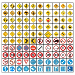 High Grade Aluminum Road Signs Sturdy and Strong Traffic Warning Signs for Street Highway and Parking Lot Infrastructure
