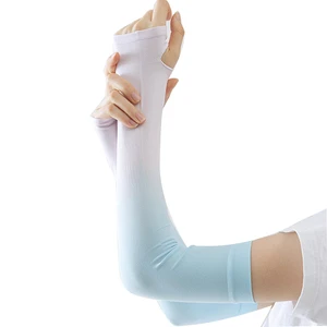 Ice Silk Cooling Elastic Arm Sleeves Sports Seamless Outdoor Sleeve for Arm High Quality Long Sleeves
