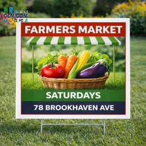 Custom Lawn Sign Board Yard Sign Post For Sale