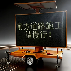 High-Visibility Mobile Traffic Signal Signs | Vehicle-Mounted Roundabout Road Signs