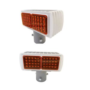 2024 High Quality Solar Orange LED Flashing Warning Strobe Light Led Road Safety Led Warning Lights